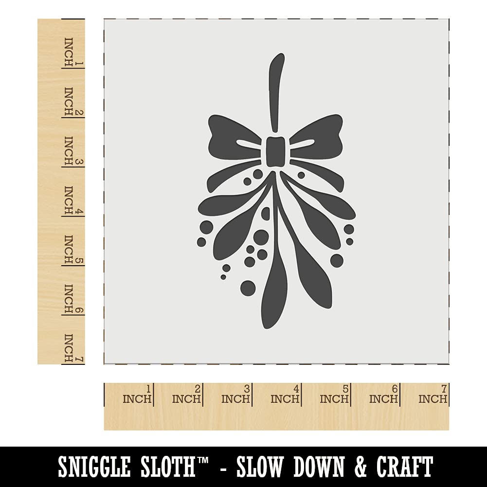 Christmas Mistletoe Wall Cookie DIY Craft Reusable Stencil - 7.0 Inch for Holiday Baking, Home Decor & Festive Party Decorations