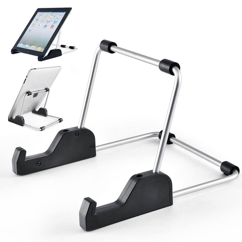 Adjustable Aluminum Alloy Tablet Stand - Non-Slip iPad, Samsung & Kindle Fire Holder for Desk - Perfect for Video Calls, Reading & Photo Display