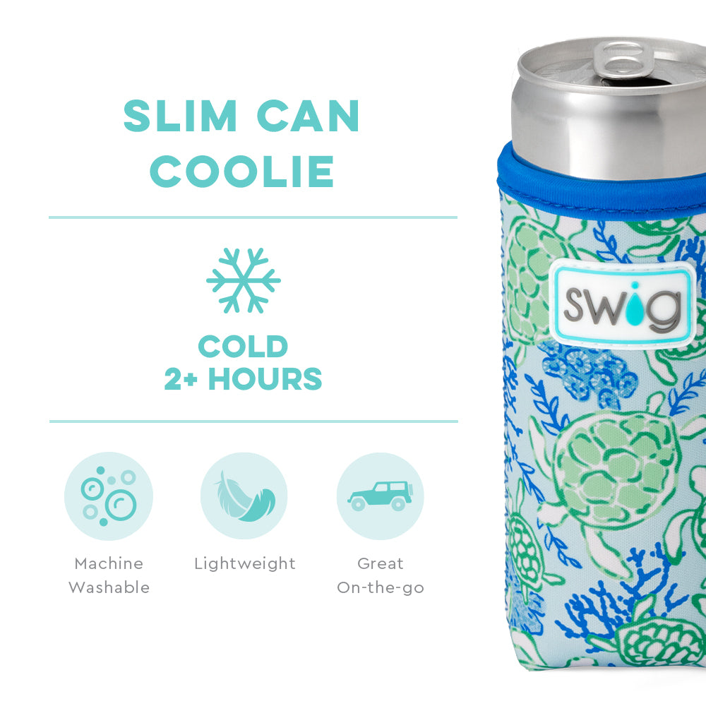 Shell Yeah Slim Can Cooler - Insulated Beverage Sleeve for 12oz Cans - Perfect for Beach, Pool Parties & Outdoor Adventures