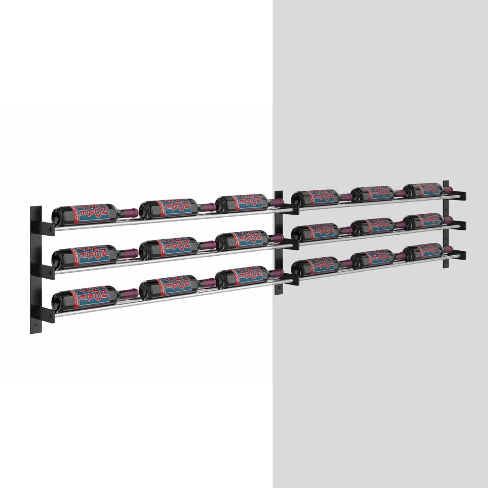 Evolution 15 Inch Tall 3-Tier Wine Wall Rack Extension - Perfect for Kitchen, Dining Room & Home Bar Organization