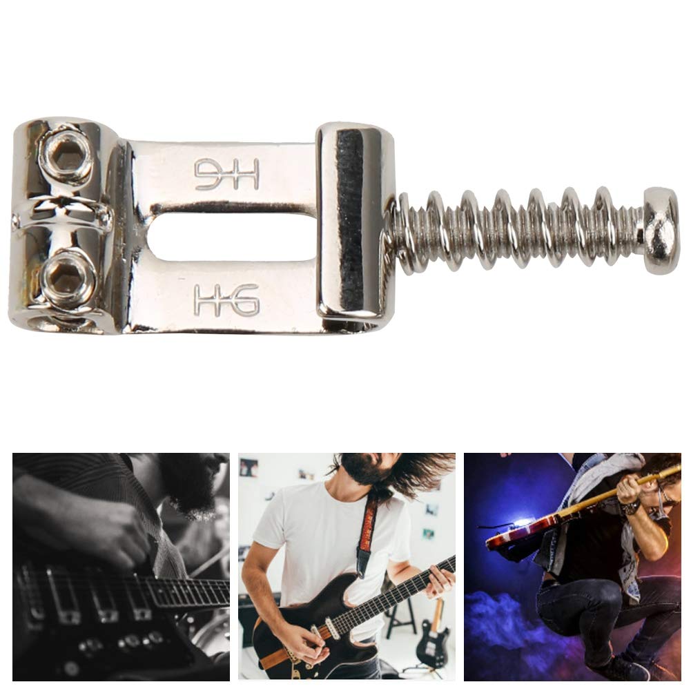6-Piece Copper Zinc Alloy Electric Guitar Bridge Saddles with Wrench - Replacement Parts for Fender Stratocaster, Telecaster & More - Perfect for Guitar Repair & Setup