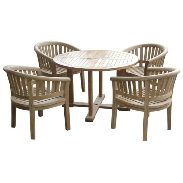 Tosca 5-Piece Modern Dining Table Set with Chairs - Perfect for Small Spaces, Kitchen, Breakfast Nook & Apartment Dining Room