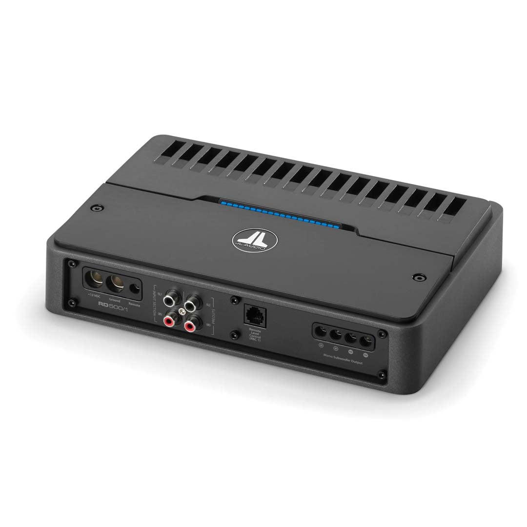 JL Audio RD500/1 Class D Mono Car Amplifier - 500W RMS Power for Deep Bass | Perfect for Car Audio Systems & Subwoofer Upgrades