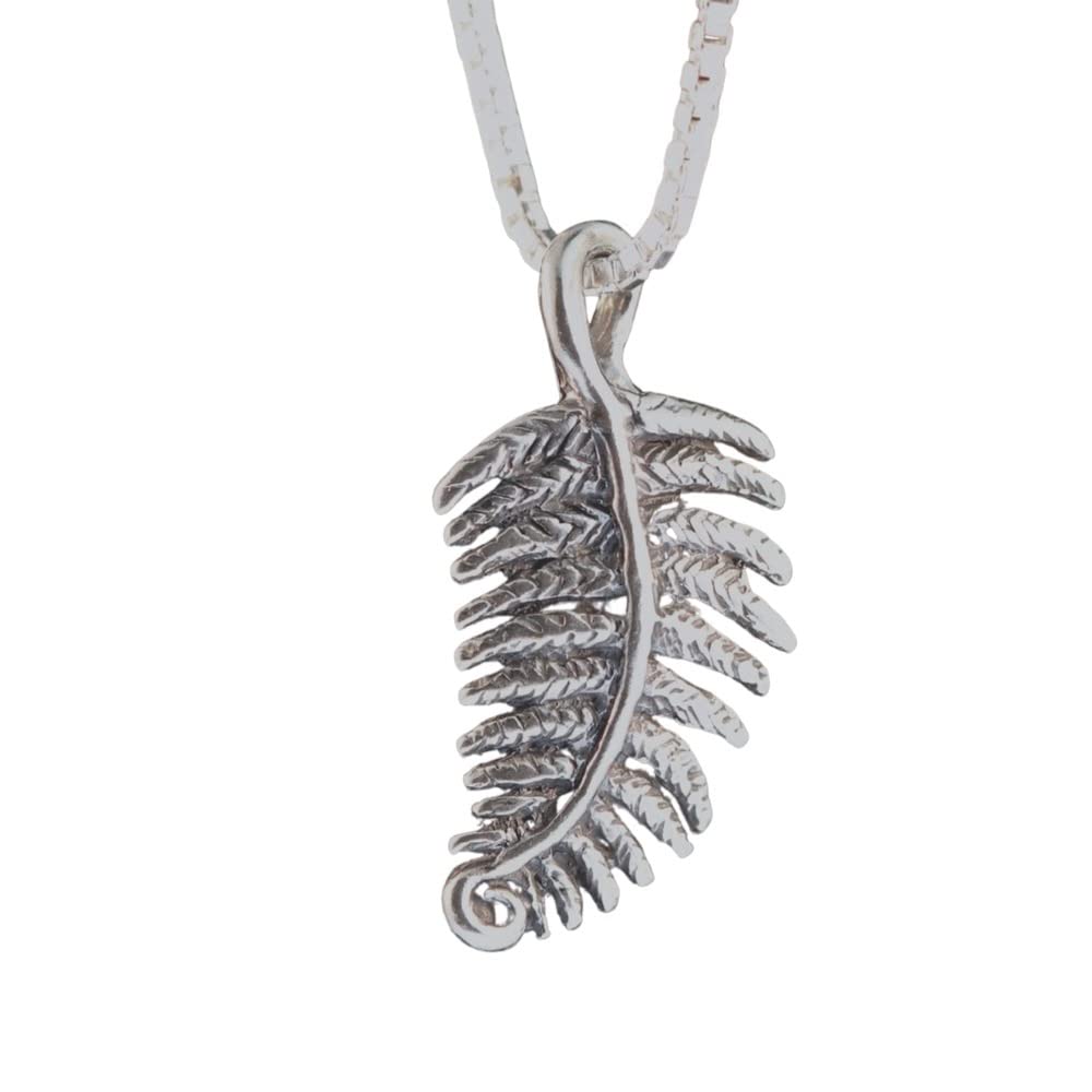 Silver Fern Charm Necklace - Sterling Silver Leaf Pendant Jewelry for Women - Perfect for Everyday Wear, Gifts & Nature-Inspired Fashion