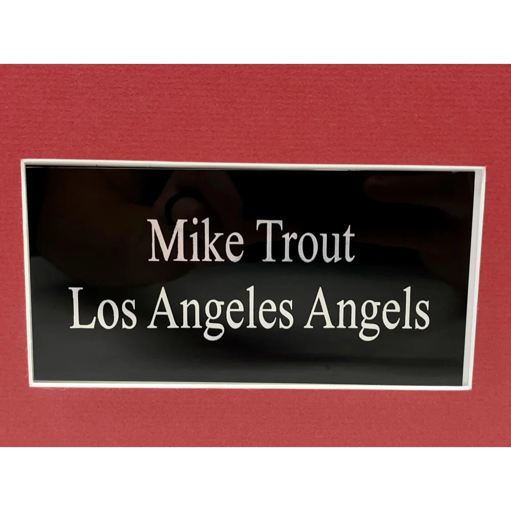 Mike Trout Framed 10 Baseball Card Collage Lot - Los Angeles Angels MLB Memorabilia - Perfect for Sports Fans, Collectors & Home Office Decor