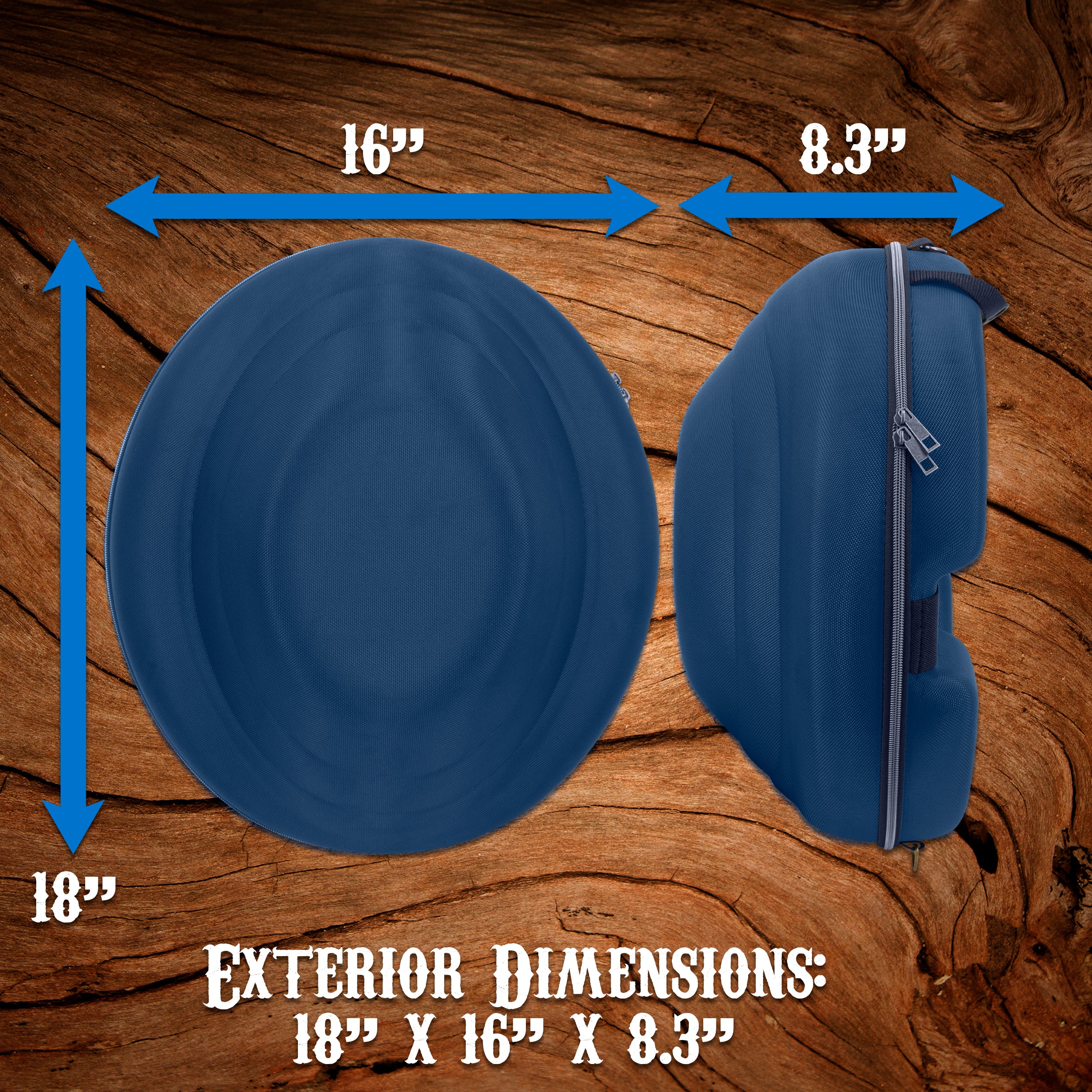 CASEMATIX Cowboy Hat Storage Box - Hard Shell Hat Case for Brims Up To 4.75