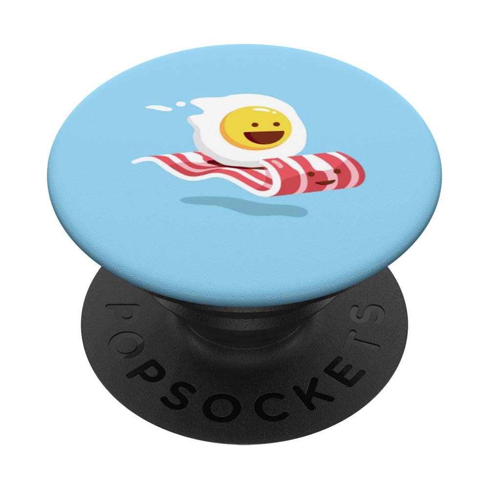Bacon and Egg Design PopSockets PopGrip - Swappable Phone Grip for iPhone, Samsung & Tablets - Perfect for Breakfast Lovers & Foodies