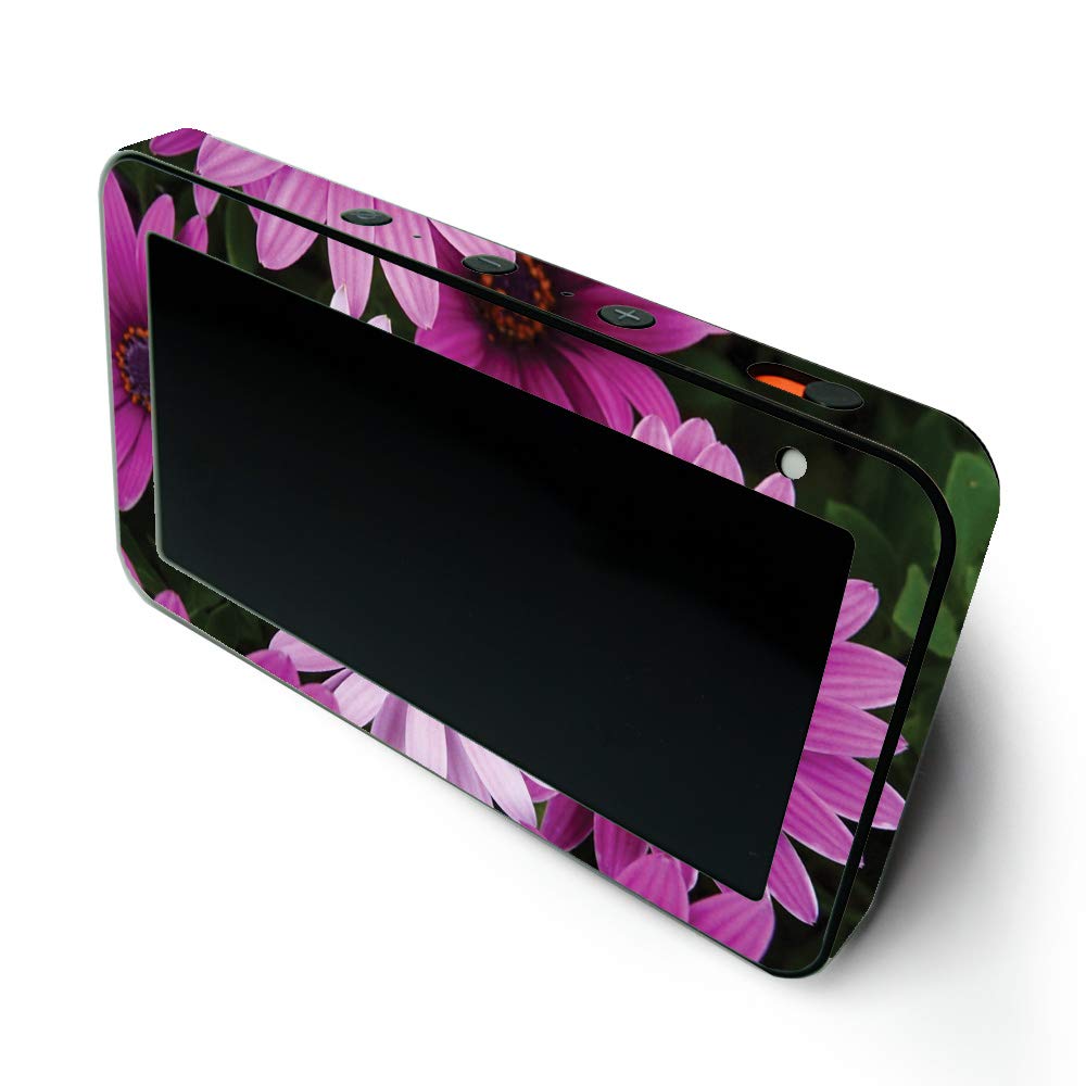 MightySkins Protective Vinyl Wrap for Amazon Echo Show 5 (1st & 2nd Generation) - Purple Floral Design | Easy to Apply & Remove | USA Made | Perfect for Home & Office Decoration