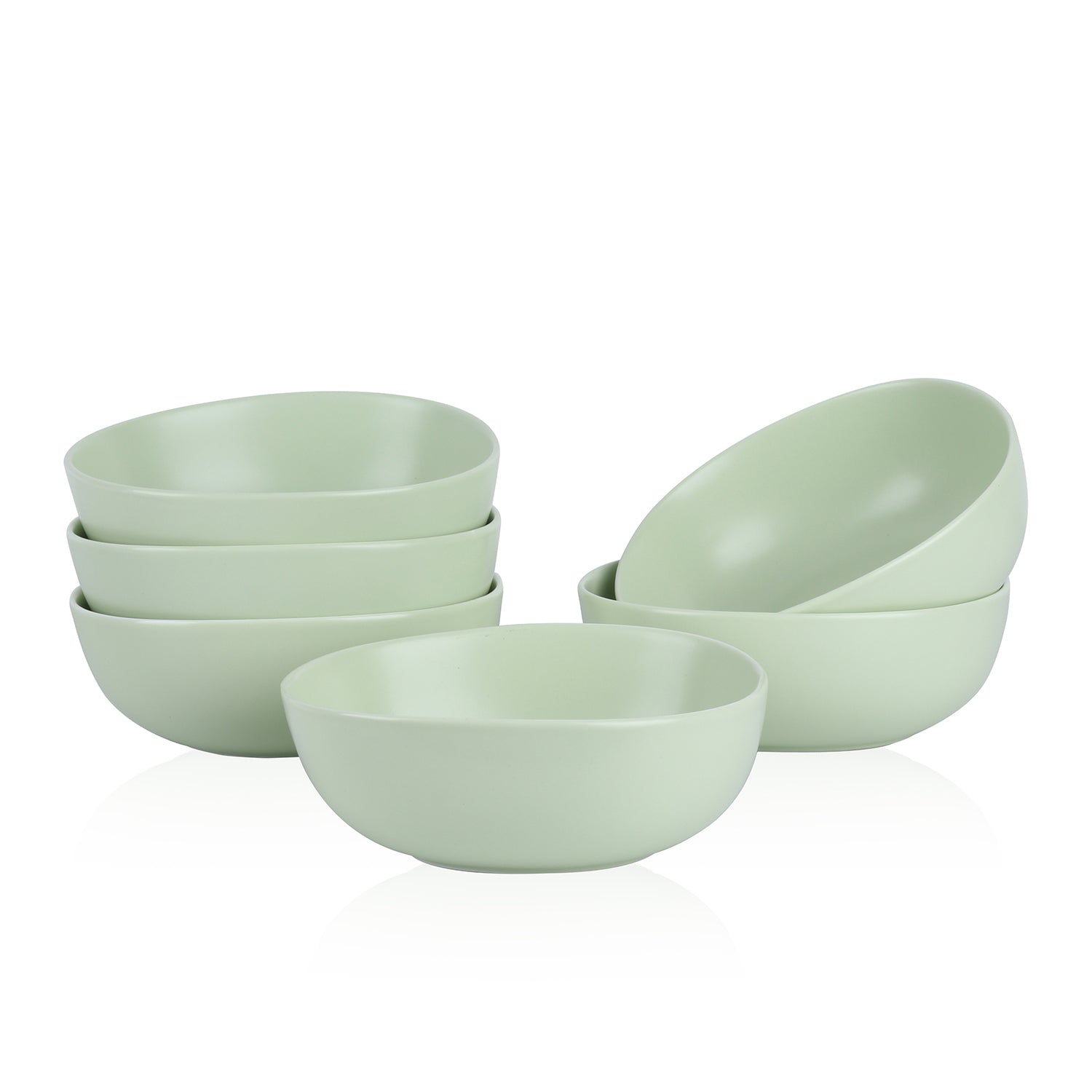 Delilah Porcelain Bowl Set - 6-Piece Dinnerware Set for Soup, Salad & Dessert | Elegant & Durable for Everyday Use & Entertaining