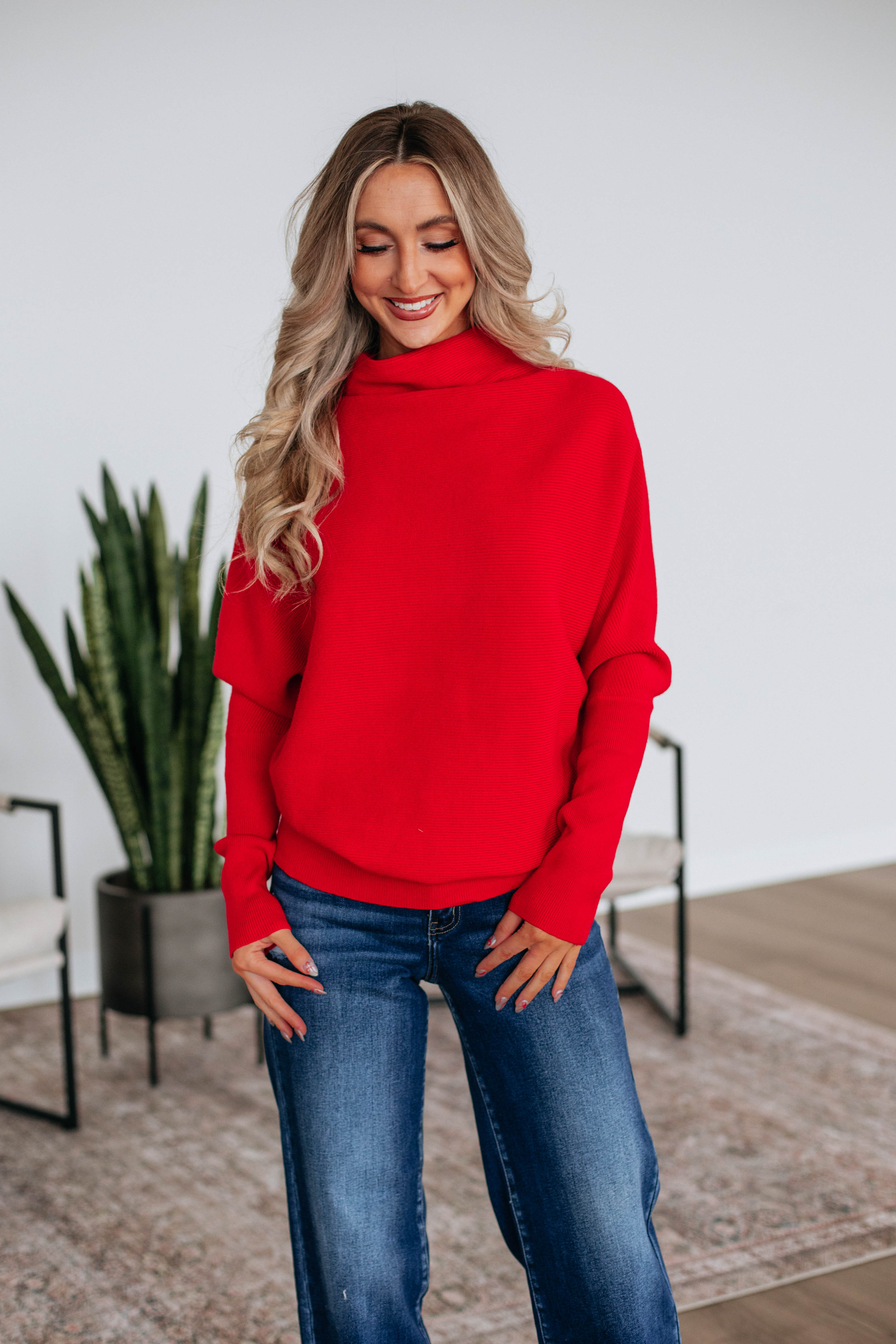 Gretchen Dolman Women's Ruby Knit Sweater - Soft & Stylish Pullover for Fall & Winter Fashion | Perfect for Casual Outings & Cozy Evenings