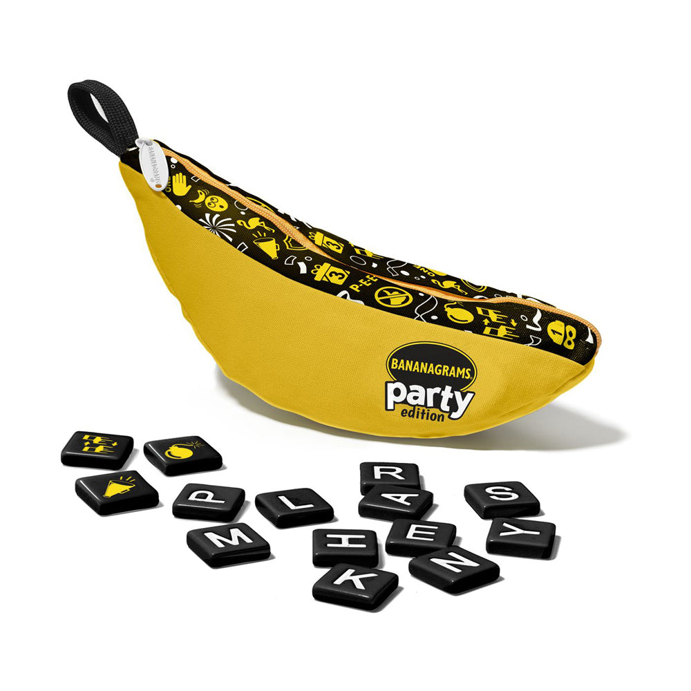 Bananagrams Party Edition - Fun Family Word Game for Adults & Kids - Perfect for Game Nights, Travel & Educational Play