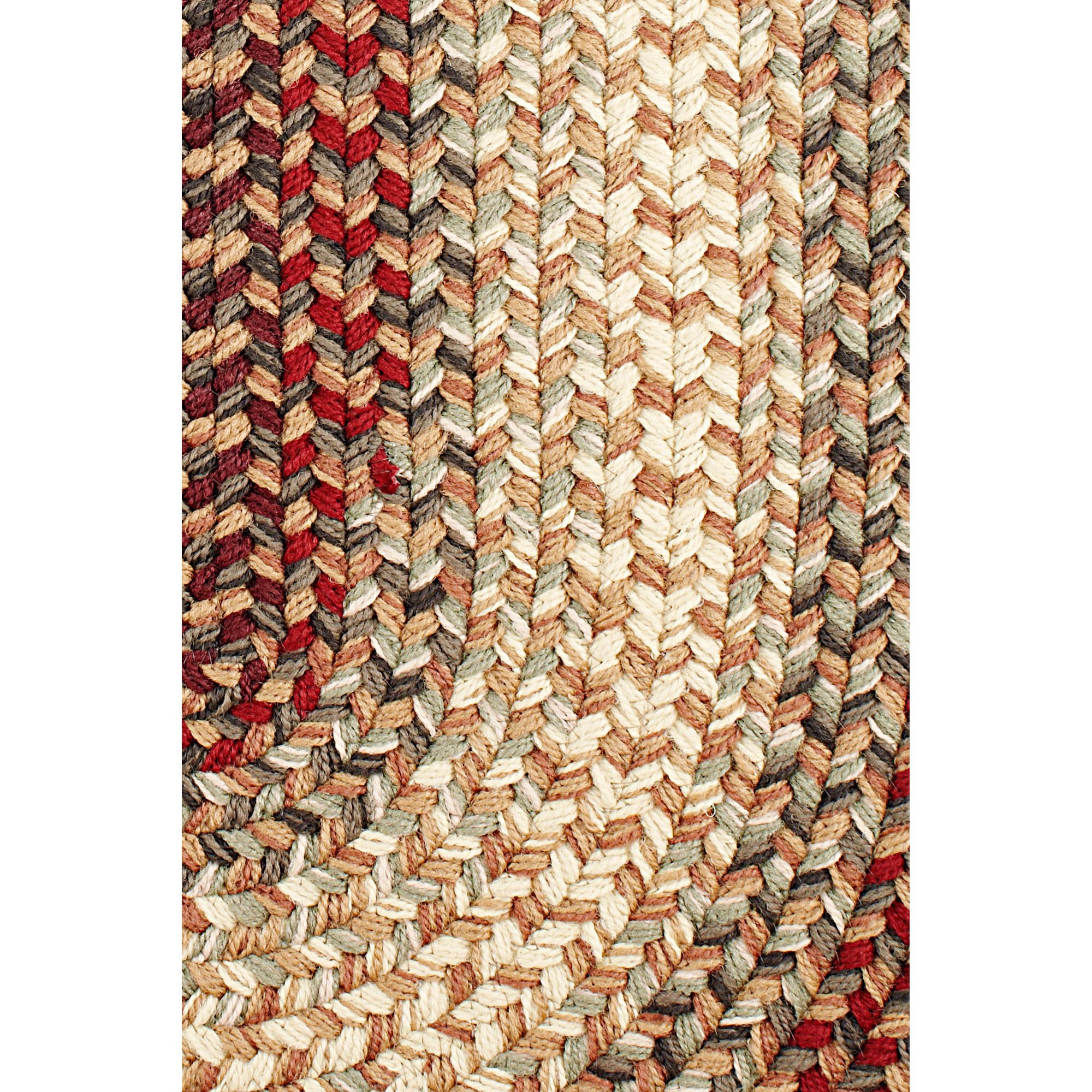 Super Soft Braided Oval Area Rug 2x4 Feet - Red & Gray Primitive Decor Indoor/Outdoor Woven Runner - Perfect for Hallways, Living Rooms, and Patios