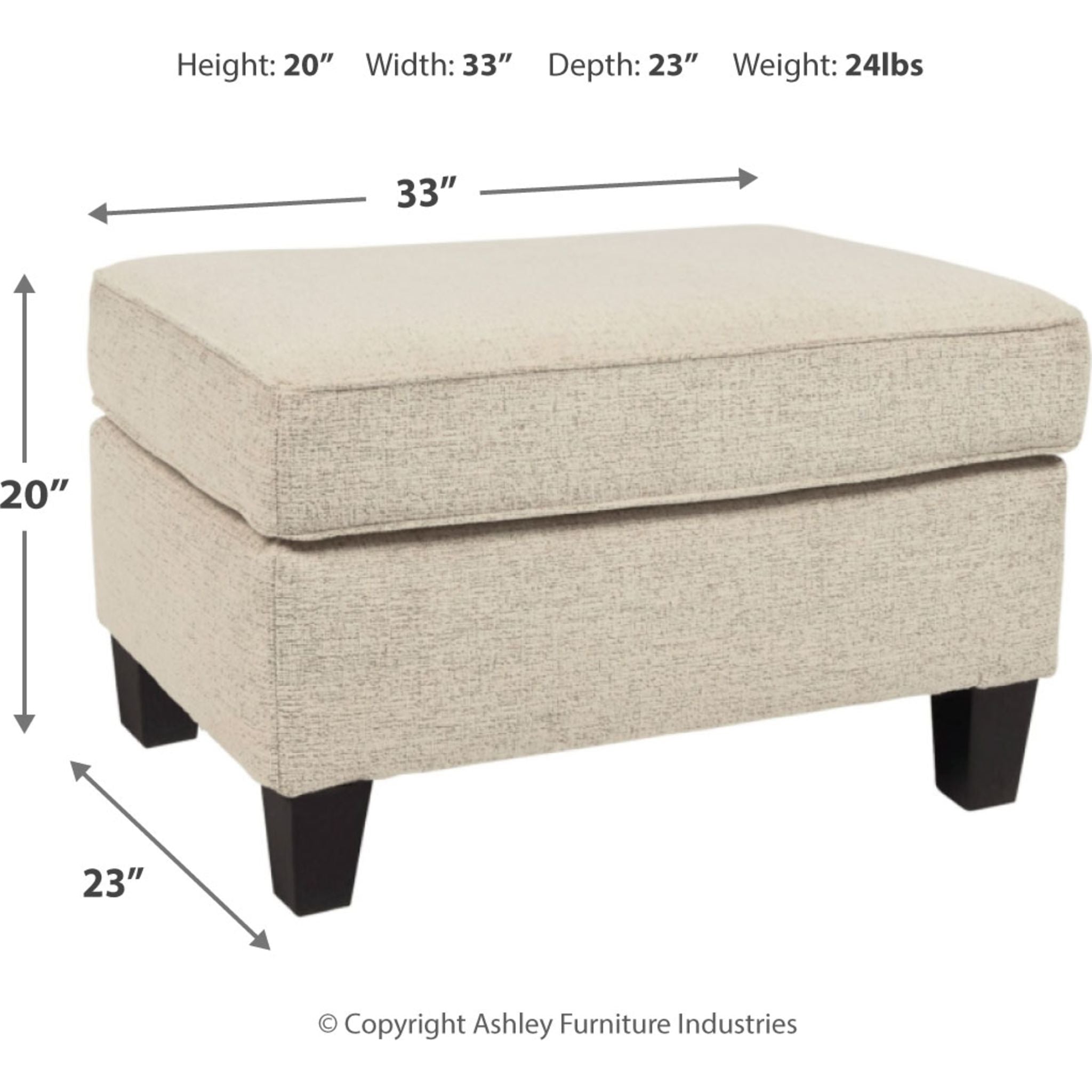Abinger Ottoman Natural - Stylish and Versatile Storage Bench for Living Room, Bedroom, or Entryway