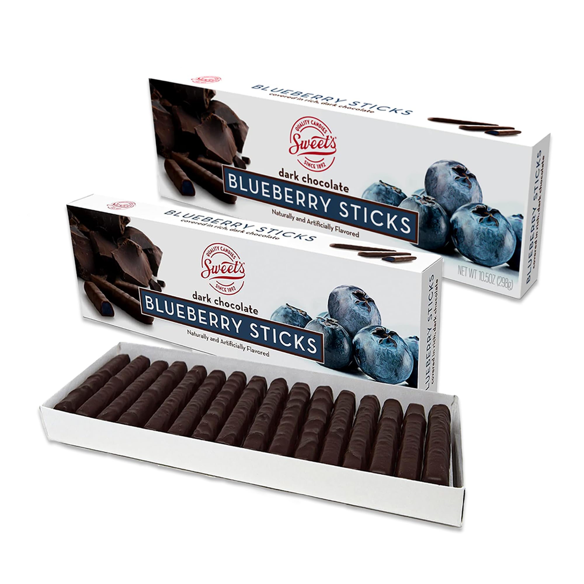 Premium Dark Chocolate Blueberry Candy Sticks - 2 Pack | Gourmet Blueberry Chocolate Treats | Perfect for Gifts, Parties & Dessert Toppings