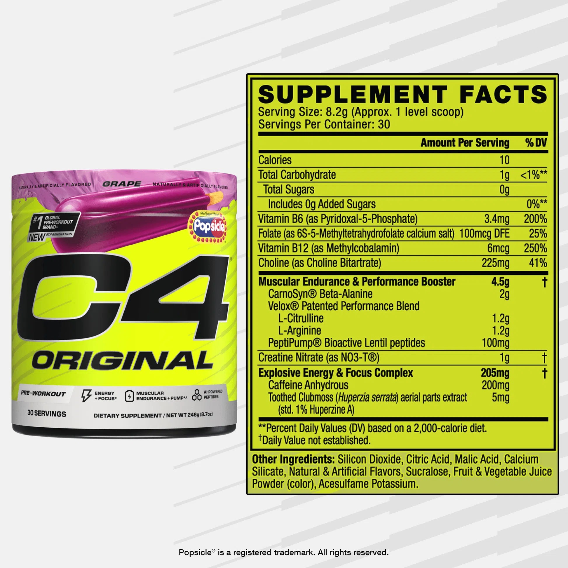 Cellucor C4 Original Pre Workout Powder - 5th Generation Formula for Energy & Focus | Gym, Running & Fitness Training Supplement