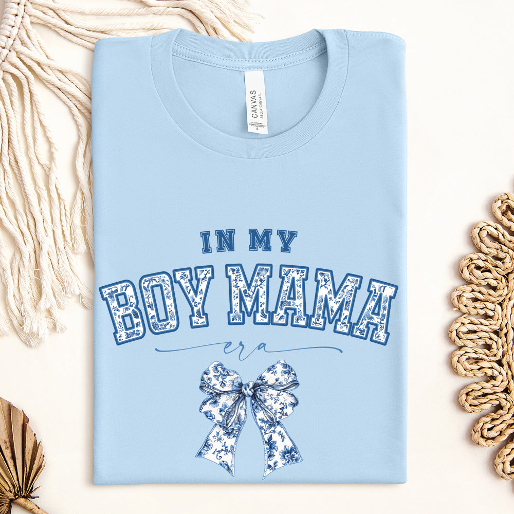 Floral Coquette T-Shirt for Boys - Trendy Mum Era Graphic Tee - Perfect for Casual Wear, Family Outings & Photoshoots