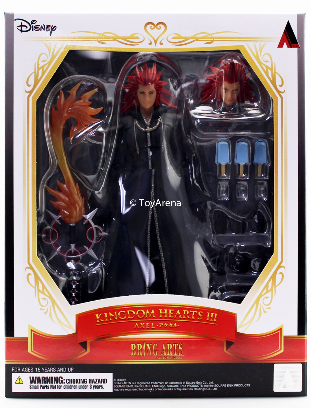 Bring Arts Kingdom Hearts III Axel Action Figure by Square Enix - Collectible Anime Character Model for Display & Gaming Fans
