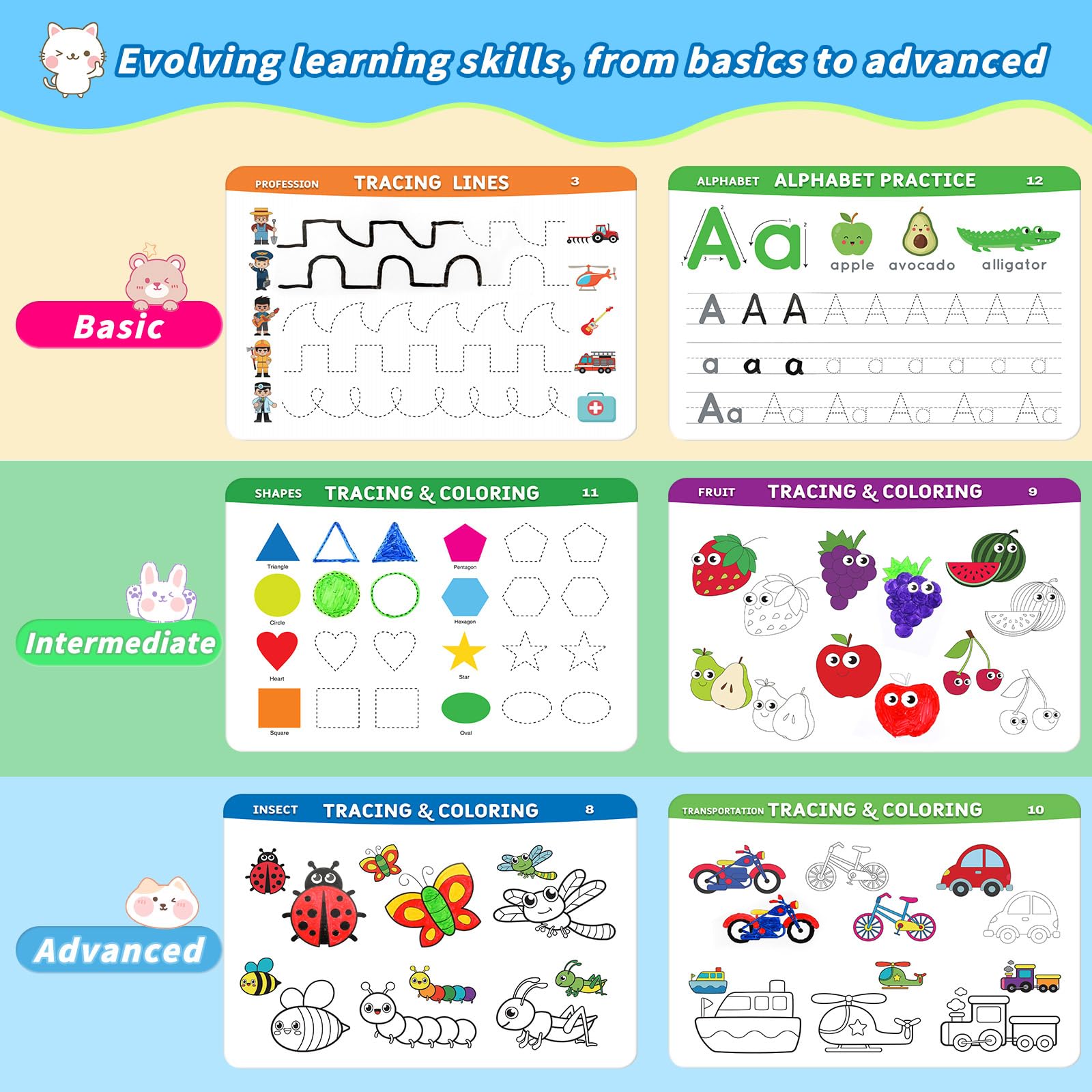 Preschool Handwriting Workbook for Kids Ages 3-5 - Alphabet Tracing Books, Montessori Busy Book & Autism Learning Materials - Perfect for Homeschooling, Classroom Activities & Early Childhood Education