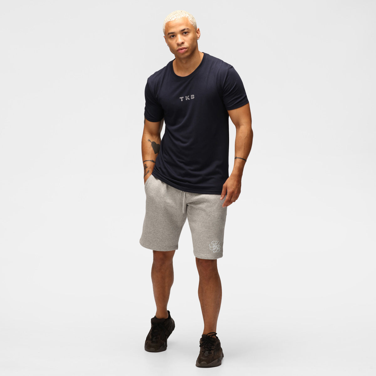 Premium Navy Blue Tri-Blend T-Shirt for Men - Soft & Comfortable Cotton-Polyester Blend - Casual Wear, Gym, and Everyday Outfits