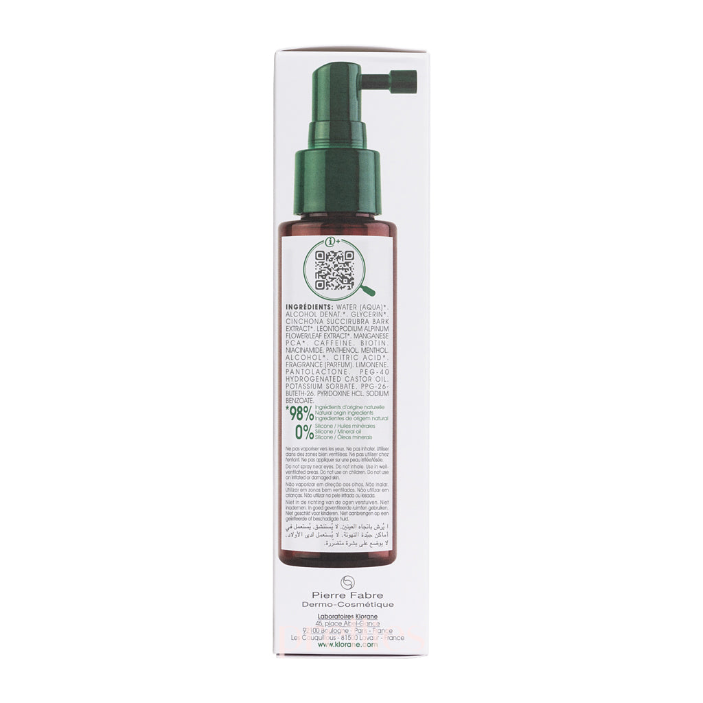 KLORANE Hair Strengthening Serum with Quinine & Organic Edelweiss - 100ml for Thinning Hair & Hair Loss Treatment - Perfect for Daily Hair Care Routine & Scalp Nourishment