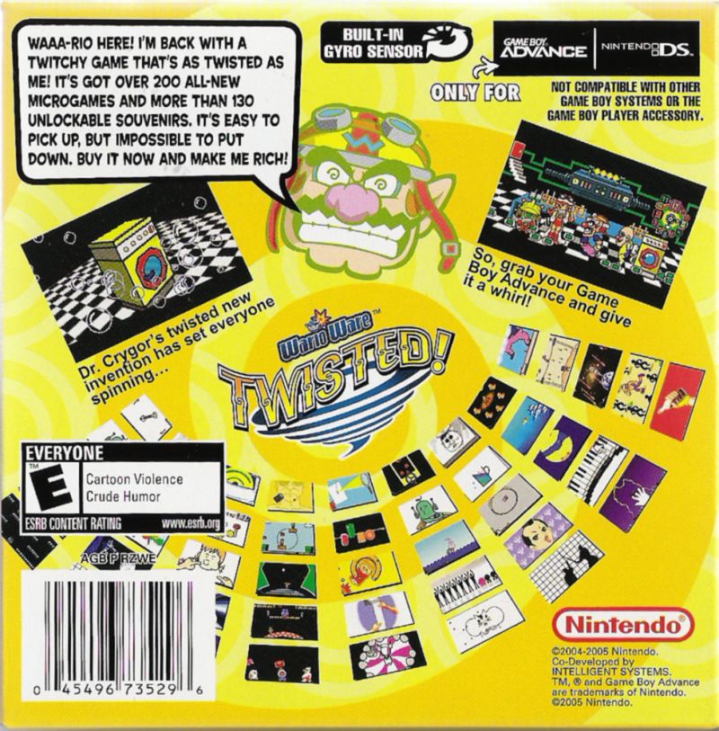 WarioWare: Twisted! - Fun Motion-Controlled Mini-Games for Nintendo GBA - Perfect for Parties & Travel Entertainment