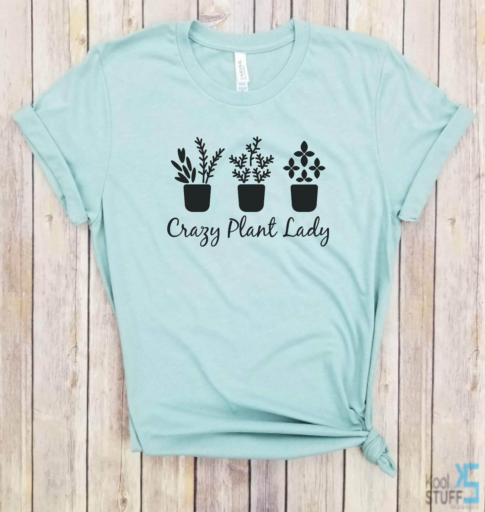 Crazy Plant Lady T-Shirt - Gardening Shirt for Women, Plant Lover, Vegan & Eco-Friendly Apparel - Perfect for Farmers, Gardeners & Plant Enthusiasts