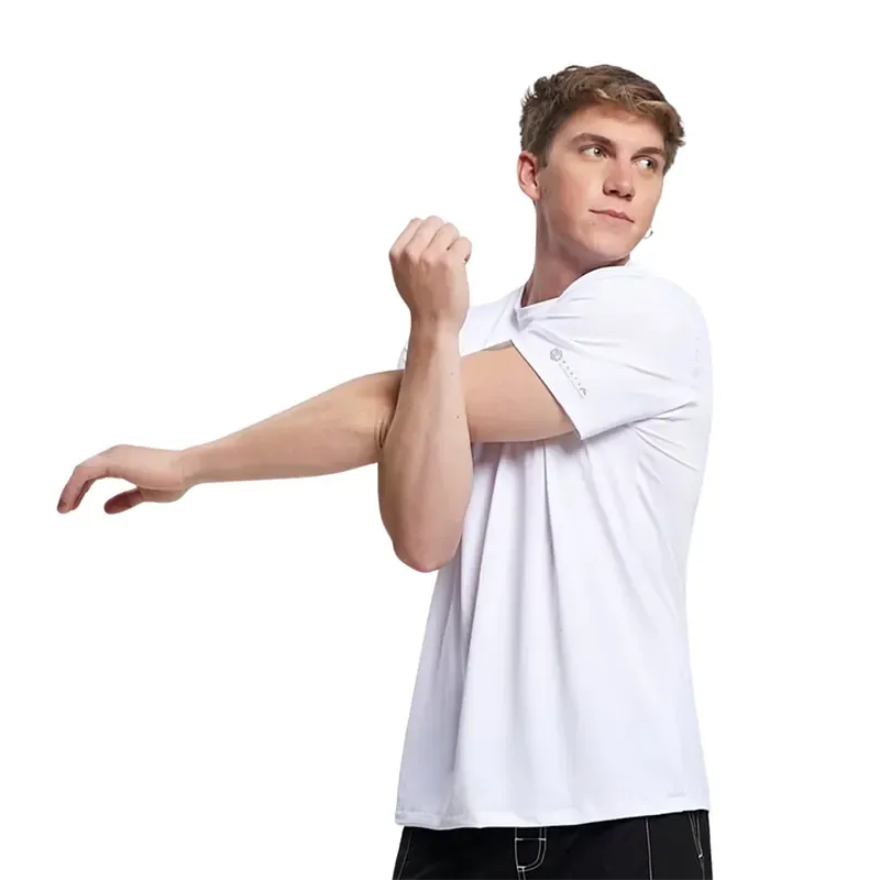 Rusty Off Road UV Protection White T-Shirt for Men - Comfortable & Breathable for Outdoor Adventures, Hiking, and Camping