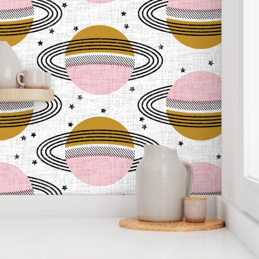 Peel & Stick Wallpaper 3ft x 2ft - Space Galaxy Planets Design, Removable Self-Adhesive Wallpaper for Home Decor | Perfect for Bedroom, Nursery, Office & DIY Projects