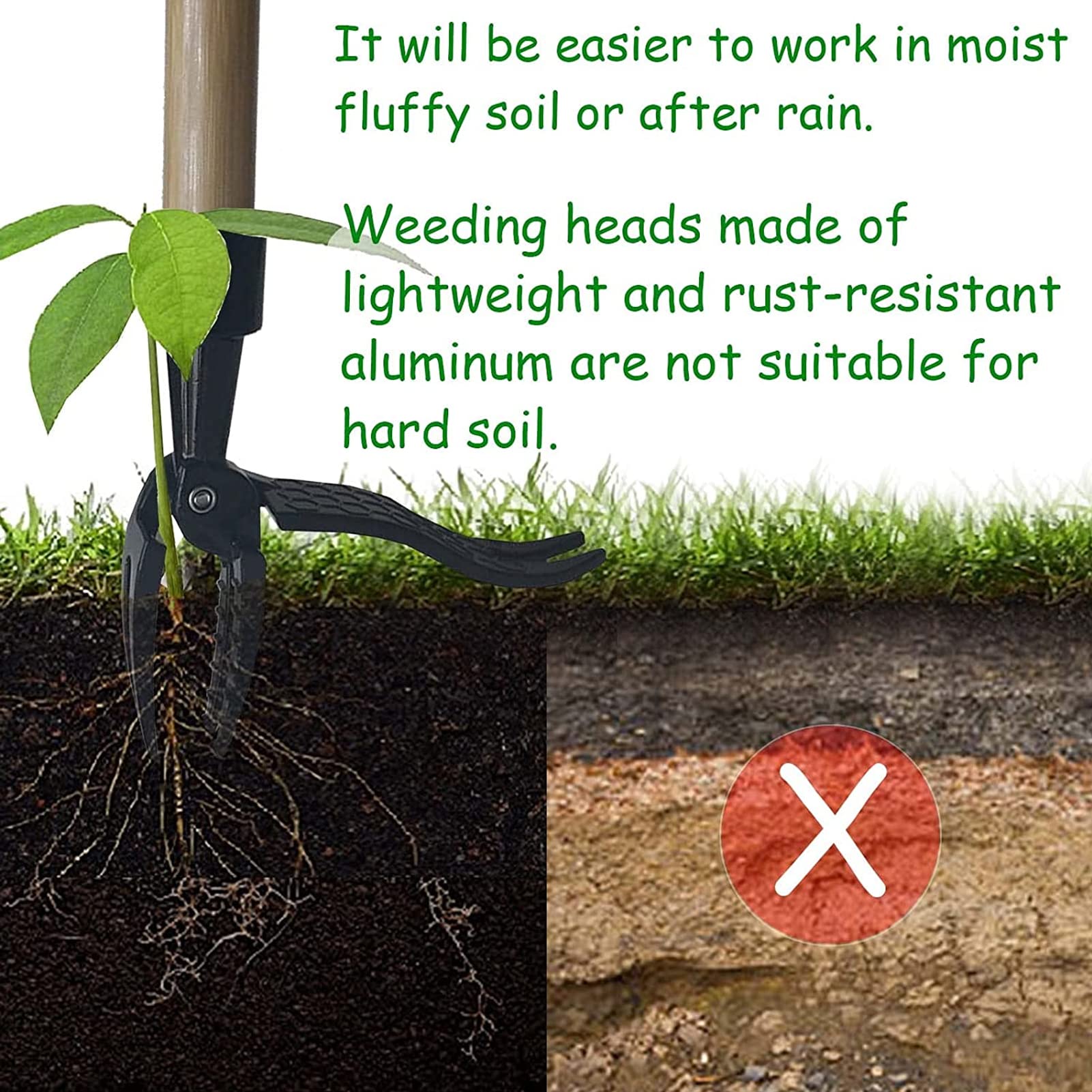 **Stand-Up Weed Puller Tool - Ergonomic Weeder for Easy Gardening, No Bending Required - Ideal for Seniors & Back Pain Relief - Perfect for Lawn, Garden, Yard & Flower Bed Maintenance - Great for Patios, Driveways & Landscaping Projects**