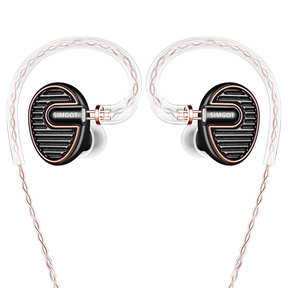 SIMGOT EN700 PRO HiFi in-Ear Monitor Headphones with Detachable Cable - Dynamic Balanced Driver, Noise-Isolating Stereo IEM Earphones for Musicians & Audiophiles (Black) | Perfect for Studio Recording, Live Performance & Critical Listening