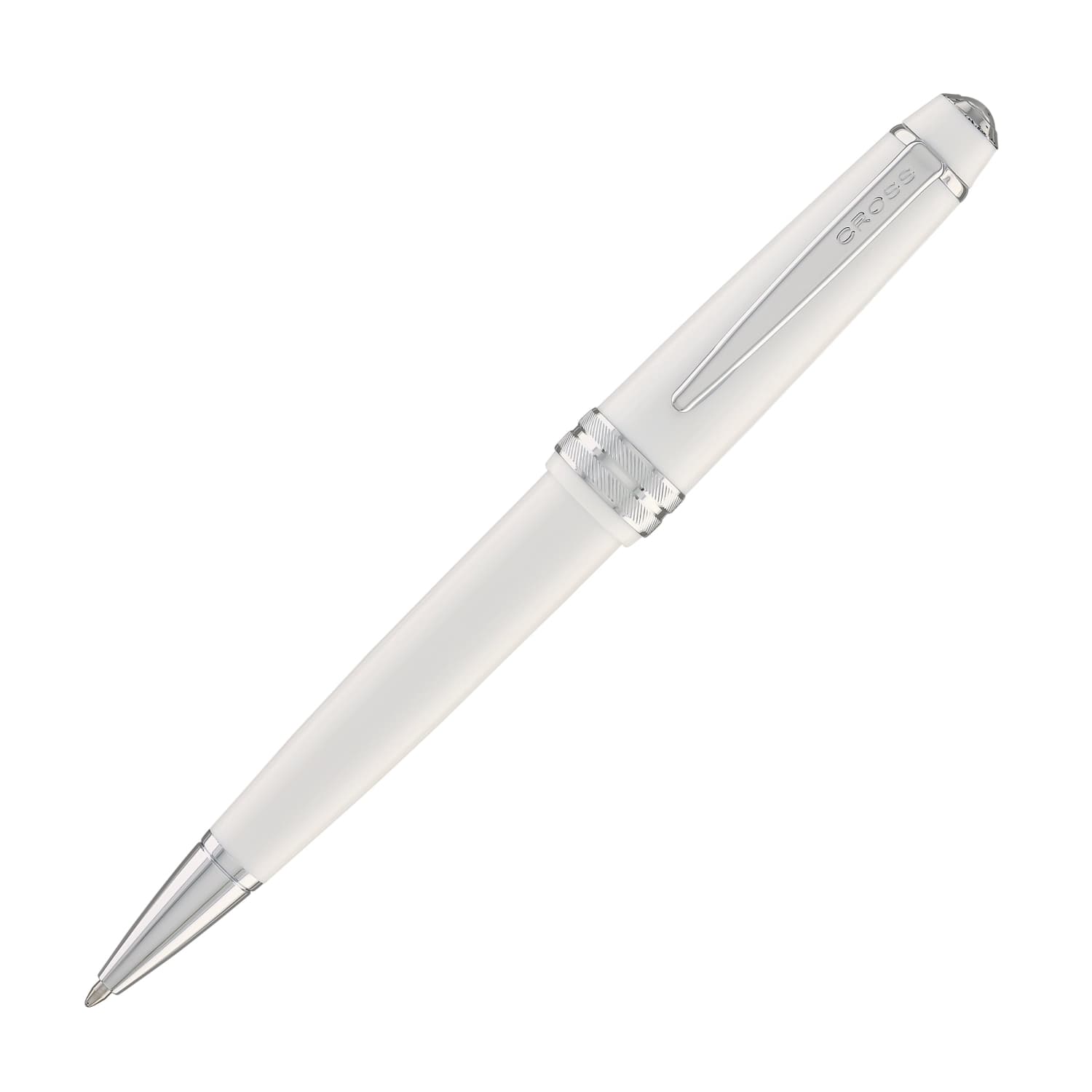 Cross Bailey Light Ballpoint Pen - Premium Polished White Resin Pen for Smooth Writing - Perfect for Office, School & Gift Giving