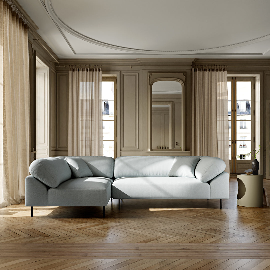 Modular Sectional Sofa with Pre-Configured Collar Design - Easy Setup in 1 Piece | Perfect for Living Rooms, Home Theaters & Open Concept Spaces