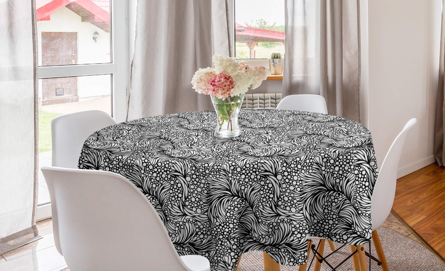 Ambesonne Round Tablecloth 60