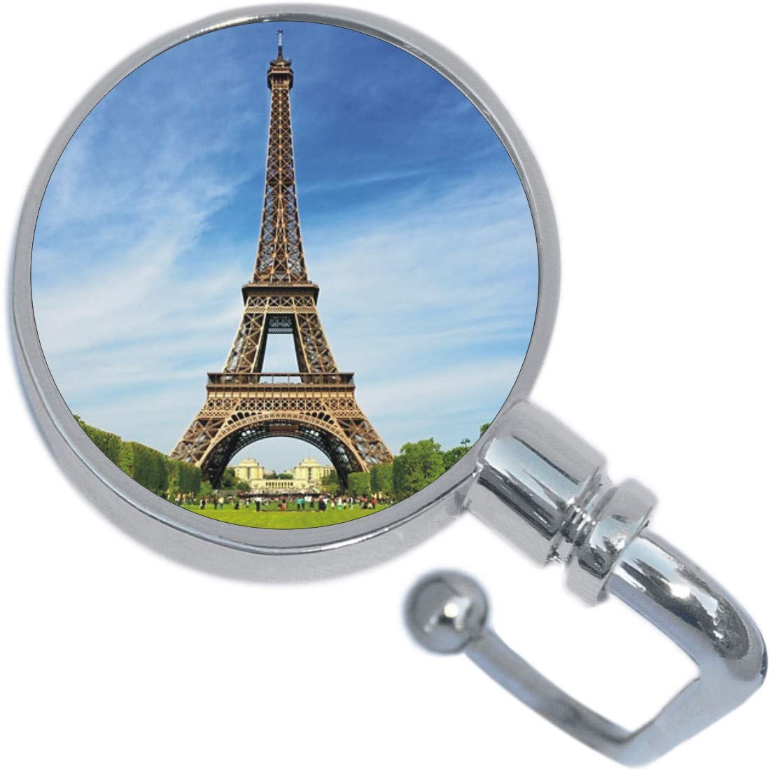 NewCharms Eiffel Tower Purse Hanger & Pouch - Fashionable Bag Accessory for Women | Perfect for Dining Out, Shopping & Travel