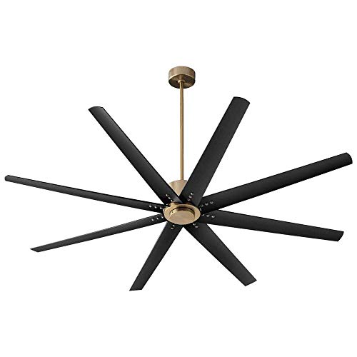 72 Inch Ceiling Fan with Aged Brass Finish - Modern Large Room Cooling Fan for Living Room, Bedroom, and Outdoor Patio