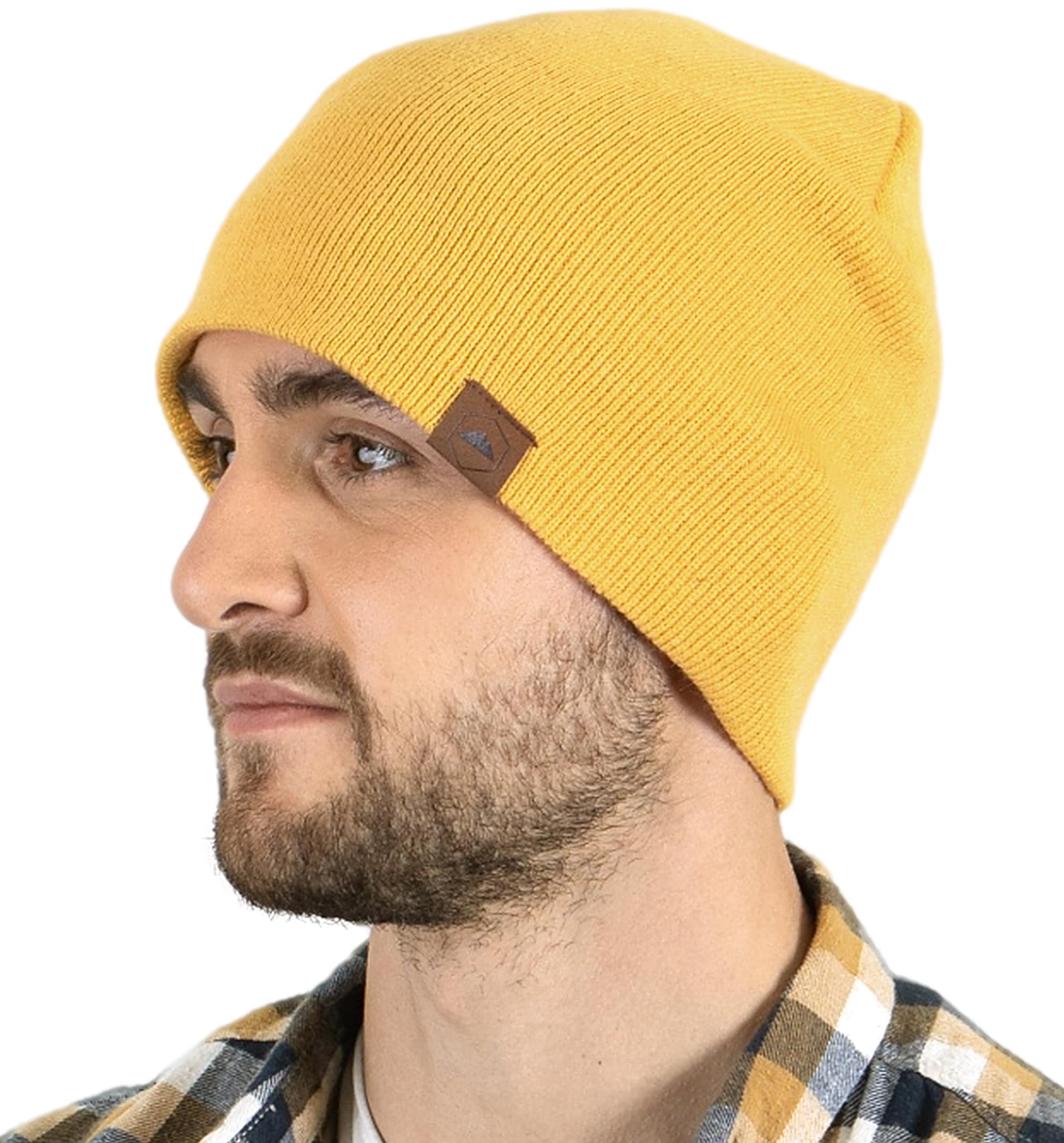 Premium Tough Headwear Knit Beanie - Warm Winter Hats for Men & Women - Soft Stretchy Cold Weather Beanie - Perfect for Skiing, Snowboarding & Outdoor Activities