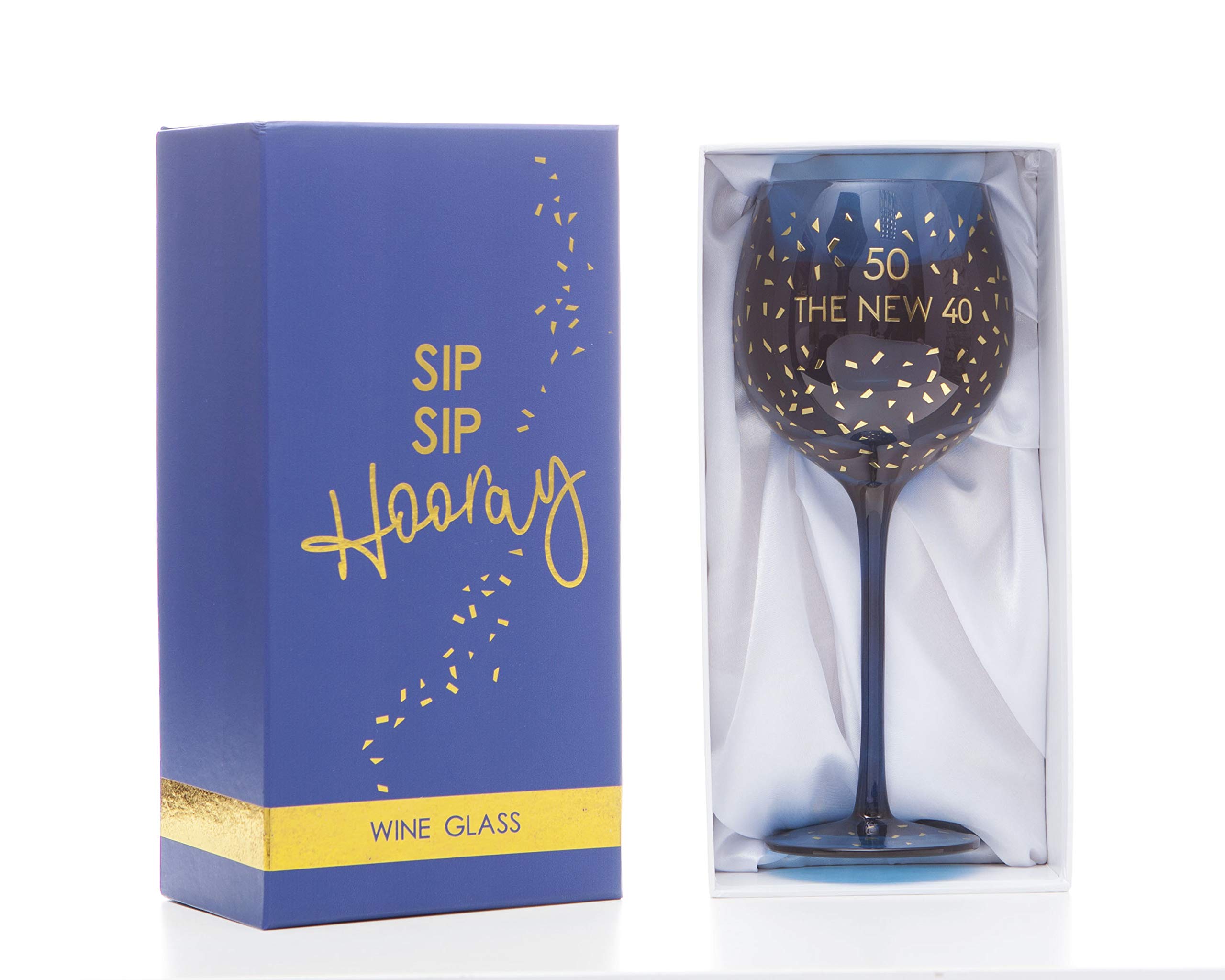 Boxer Gifts Opulent 50th Birthday Wine Glass - Elegant Party Glassware for Celebrations, Anniversaries & Special Occasions
