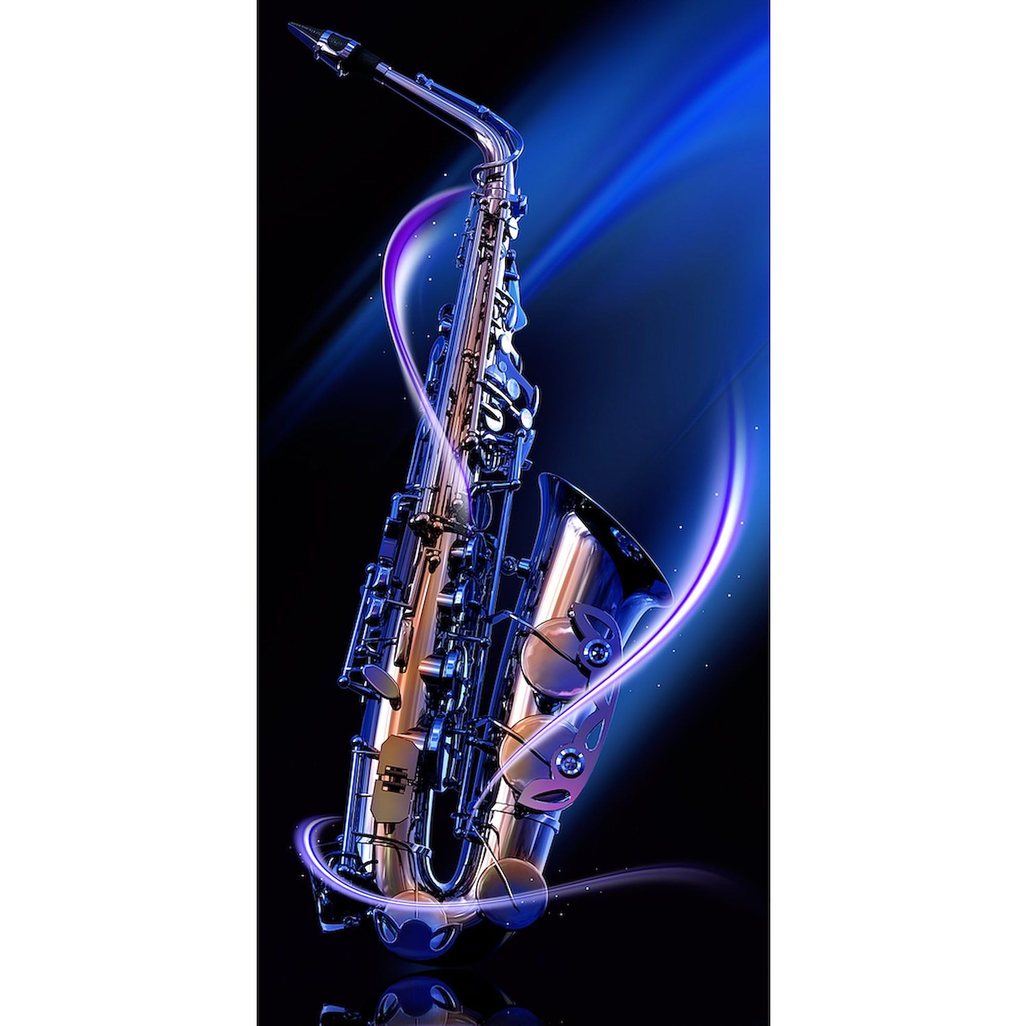 Blue Saxophone Large Beach Towel - Soft, Absorbent & Unique Design for Pool, Beach & Outdoor Activities | CafePress