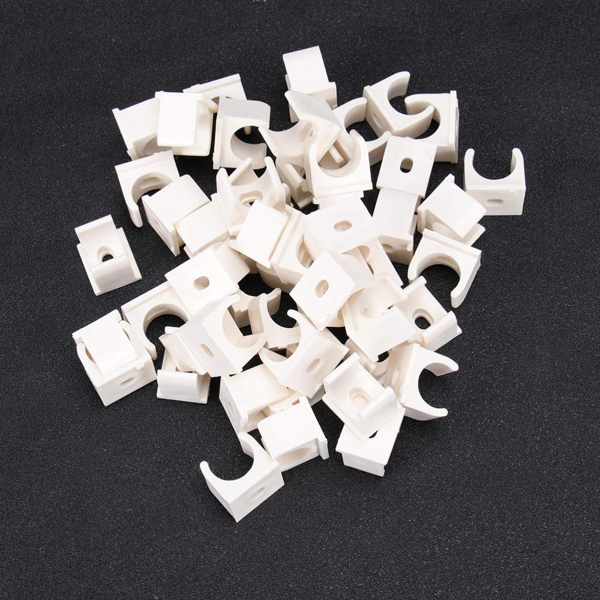 50PCS 1/2 Inch PEX Pipe Hangers - U-Shaped PVC Clamps for Plumbing & HVAC Installation