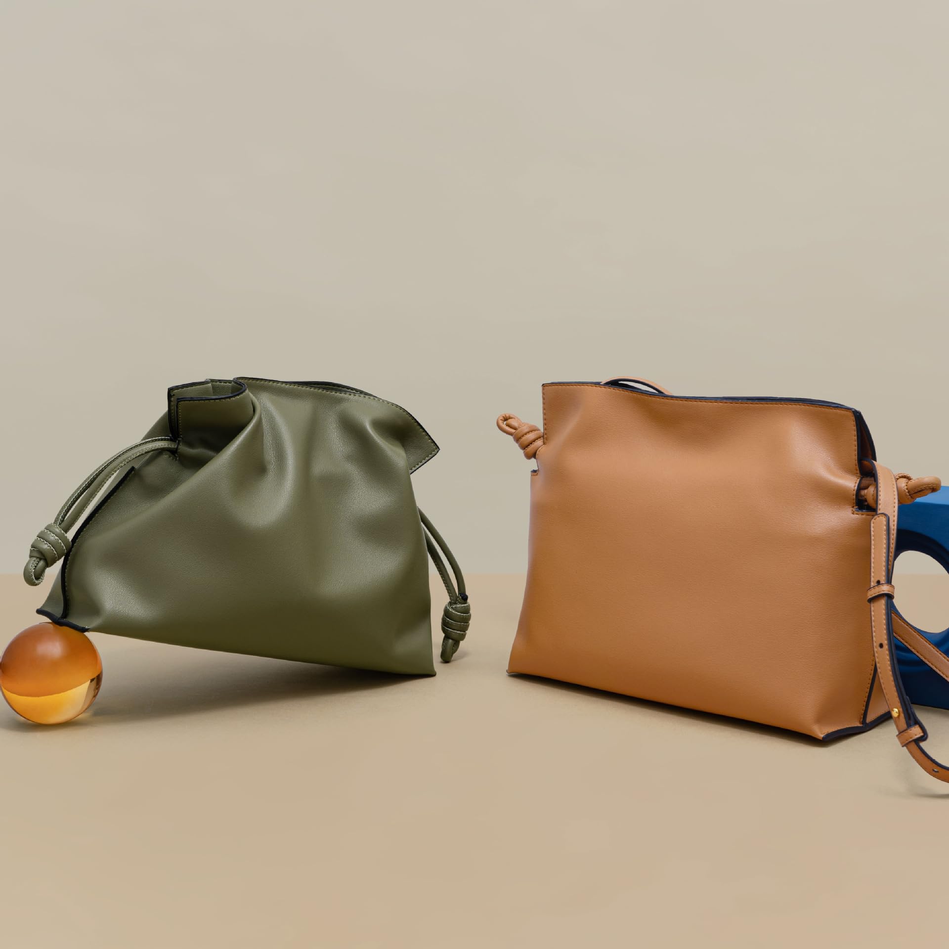 MOZEK Genuine Leather One-Shoulder Crossbody Bag - Korean Style Cloud Purse with Large Capacity | Perfect for Work, Travel & Daily Use (Lucky Bag Design)