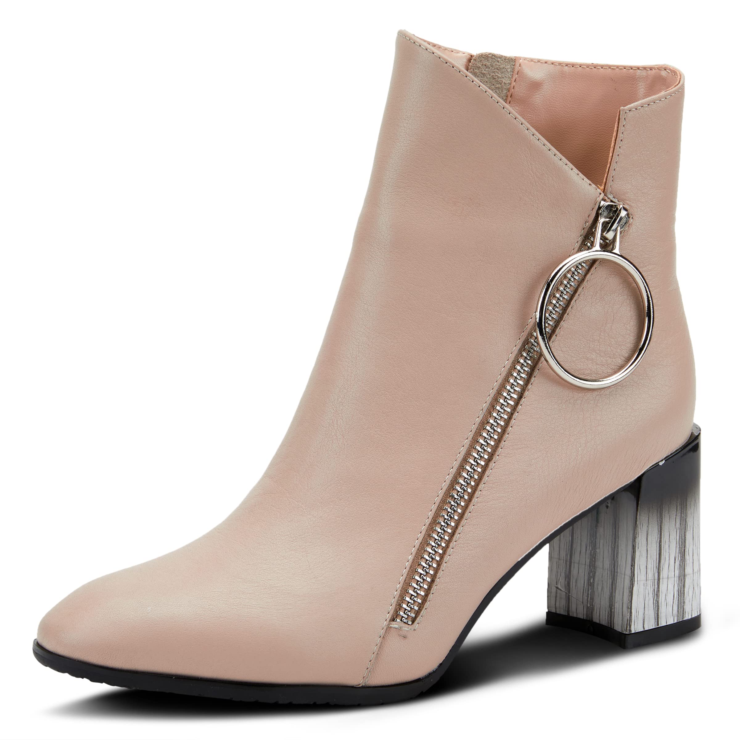 Azura Spring Step Fabulosa Women's Chelsea Boots - Premium Leather Ankle Boots with Side Zippers & V-Collar Design | Comfortable Fashion Footwear for Work, Casual Outings & Date Nights