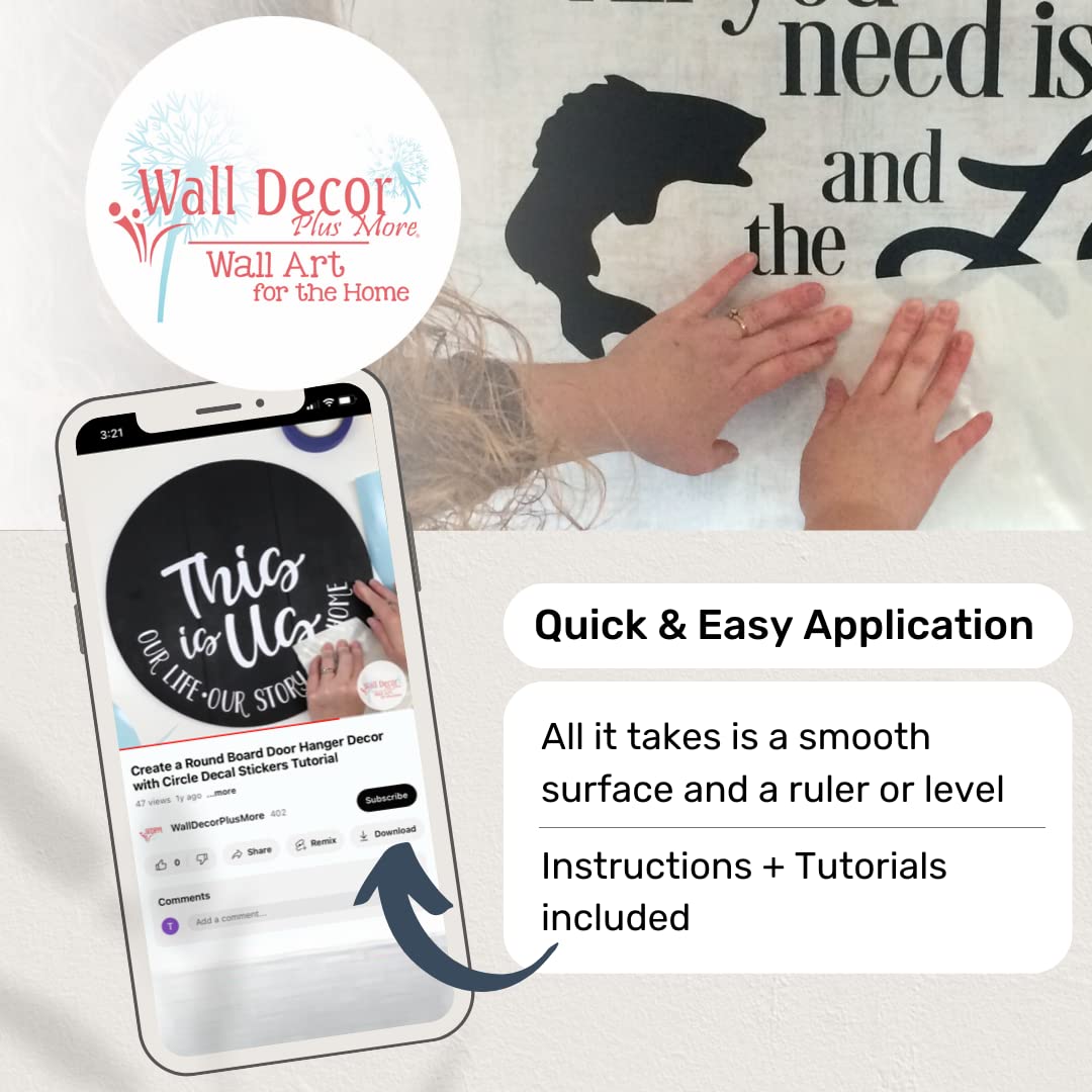 This is Us Our Life Home Story - Matte Vinyl Wall Decal Sayings for Wall Décor - Die-Cut Vinyl Wall Art - Inspirational Decals for Kitchen & Dining Room - 36