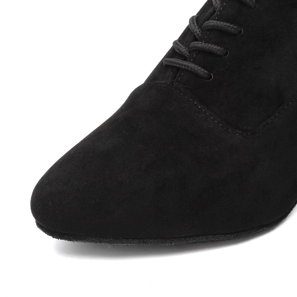 DKZSYIM Women's Lace-up Closed Toe Ballroom Dance Shoes - Latin, Modern, Salsa Practice & Teaching Shoes Model ZYX305 for Professional Dance Performances