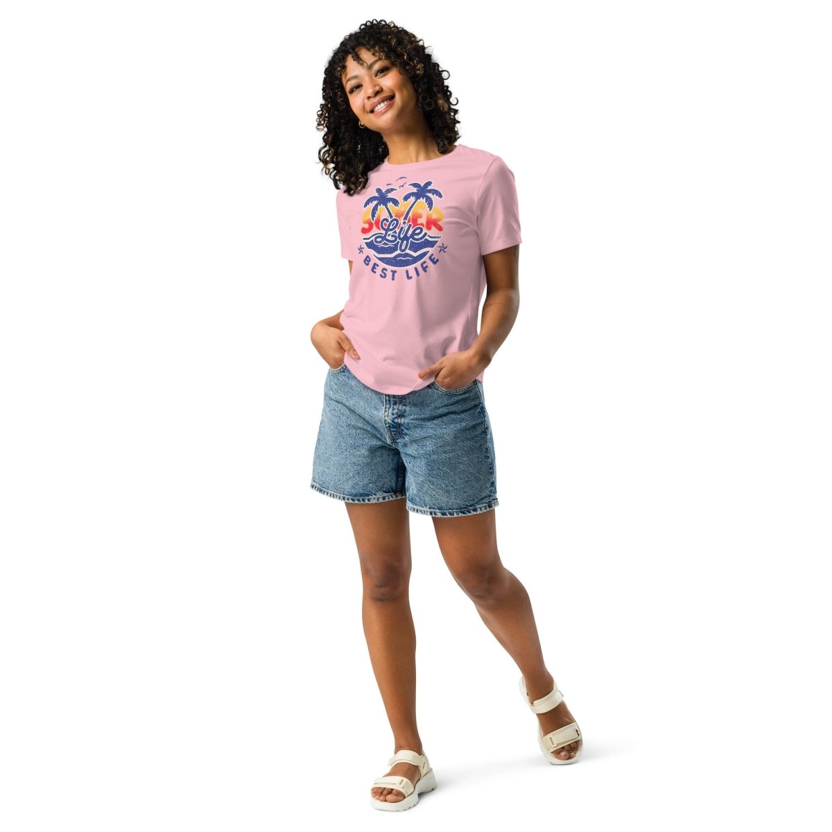Sober Life Best Life Women's Relaxed T-Shirt - Comfortable Casual Tee for Everyday Wear & Sober Living Support