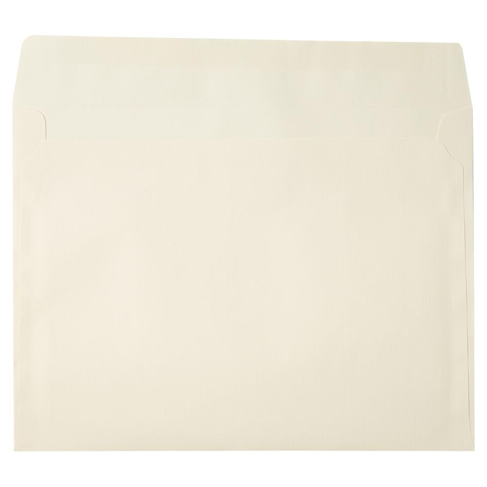 Premium LUXPaper 9 x 12 Booklet Envelopes - Natural Linen Texture, 80lb Text Weight (Pack of 250) | Perfect for Wedding Invitations, Business Mailers & Stationery Packaging