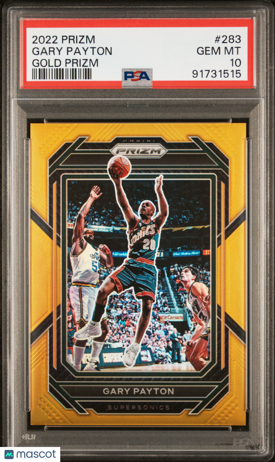 2022 Panini Prizm Gary Payton Gold Prizm /10 #283 PSA 10 Gem Mint Basketball Trading Card - Perfect for NBA Collectors, Sports Memorabilia Enthusiasts & Investment Portfolio