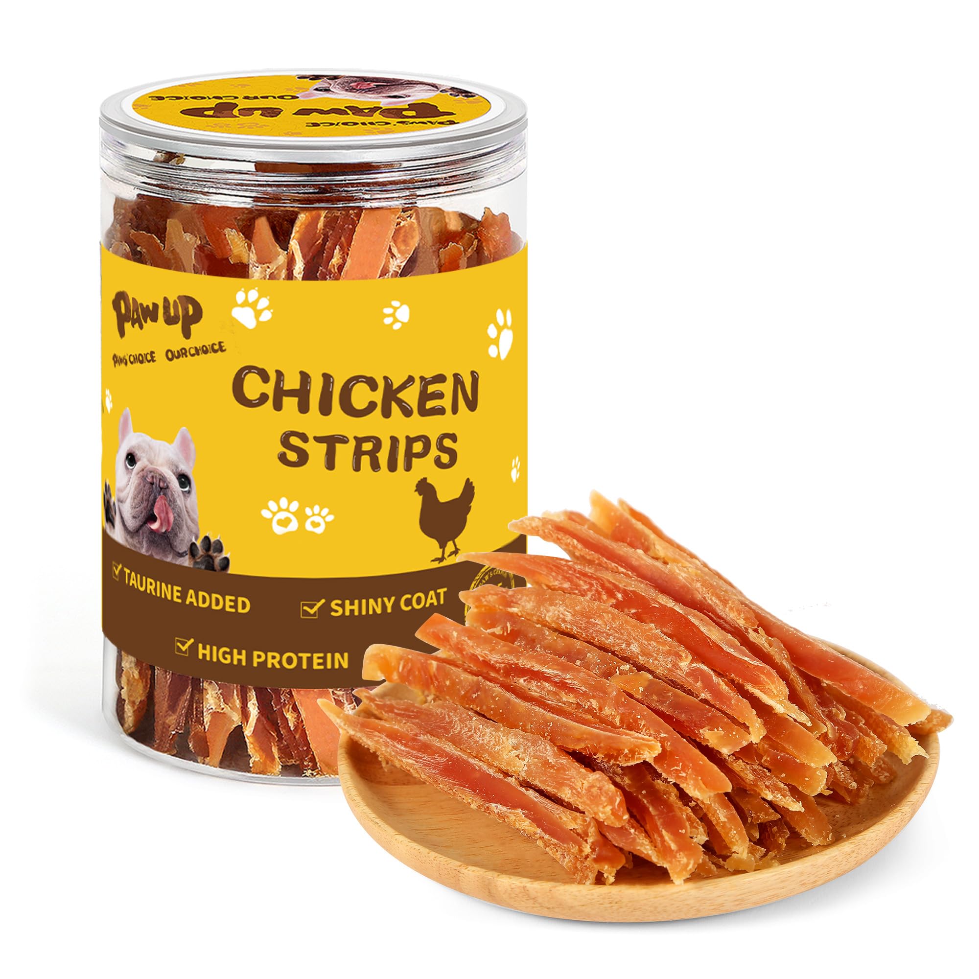 Premium Chicken Jerky Strips for Dogs - All Natural, Low Fat Dog Training Treats with Taurine - 12.5 oz - Perfect for Reward-Based Training & Healthy Snacking