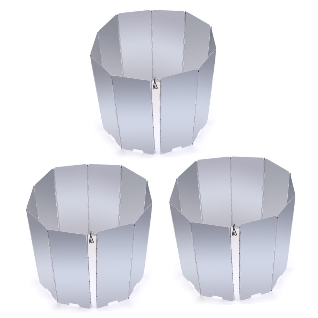 Happyyami 3-Pack Foldable Windshield for Camping Stove - Portable Wind Protection for Outdoor Picnic, BBQ & Backpacking - Essential Camping Accessories for Hiking, Tailgating & RV Trips