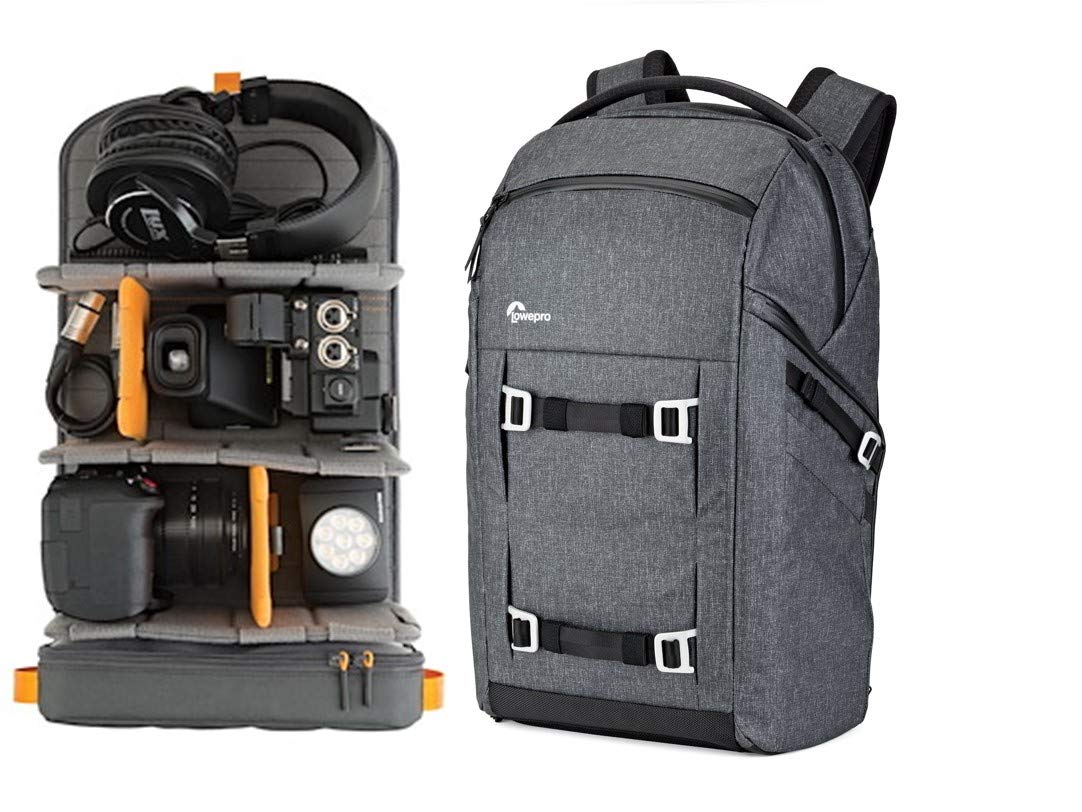 Lowepro ProTactic BP 350 AW II Backpack - 14.3L Heather Grey Camera Bag for DSLR & Mirrorless - Perfect for Travel, Hiking & Outdoor Photography