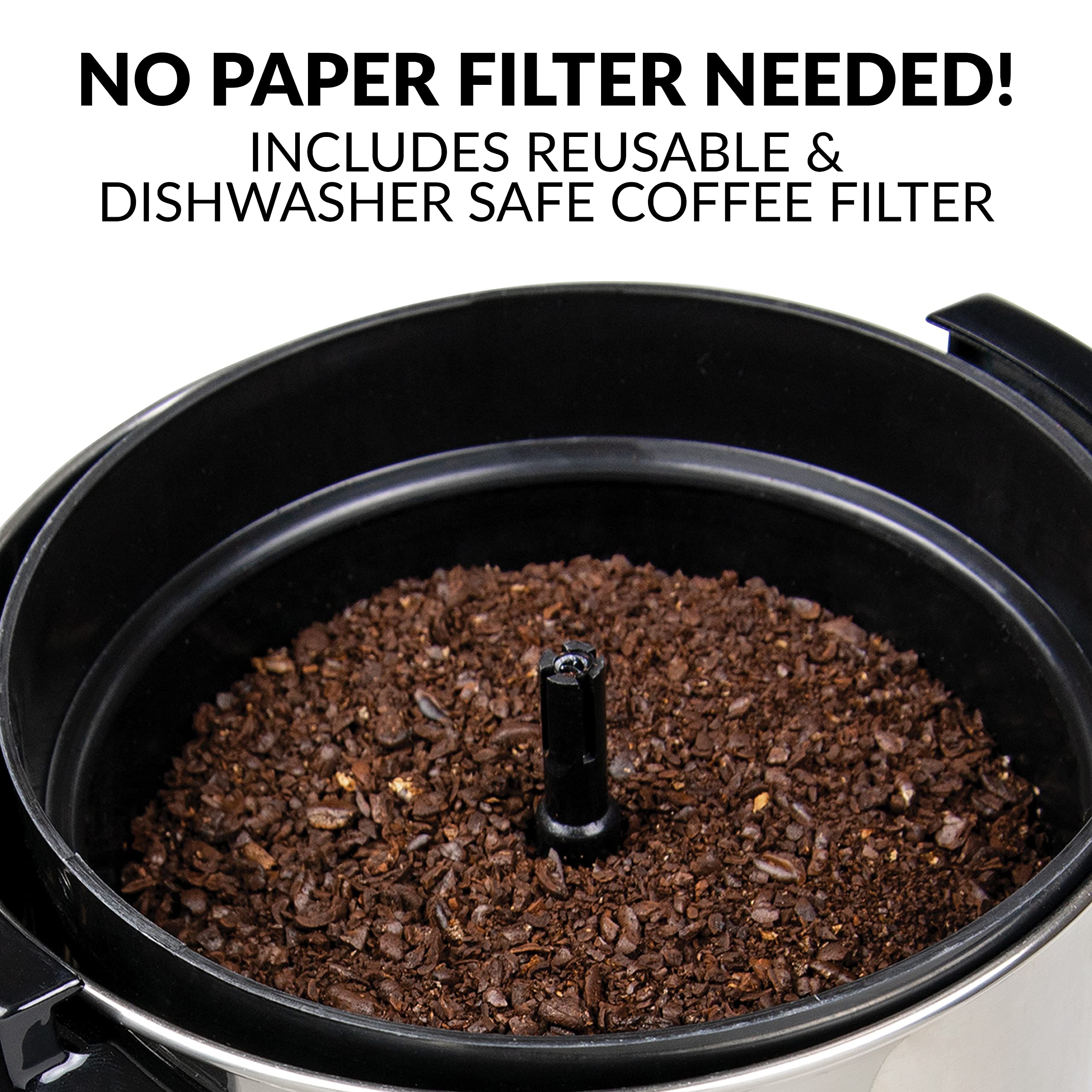 Homecraft 100-Cup Stainless Steel Coffee Urn & Hot Beverage Dispenser - Dripless Faucet, Fast Brewing - Perfect for Large Gatherings, Parties & Catering Events